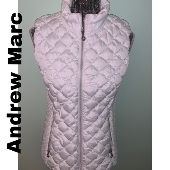 Andrew Marc Jackets & Blazers - Andrew Marc white winter puffer vest